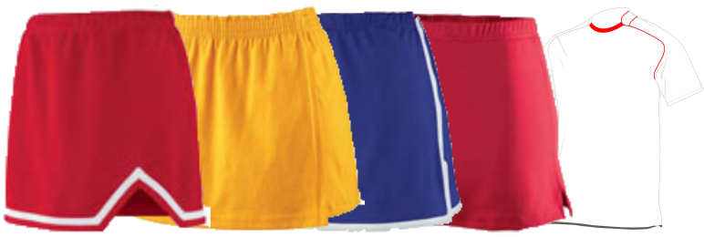 Ladies PE Shorts, PE Wraps, PE Tops